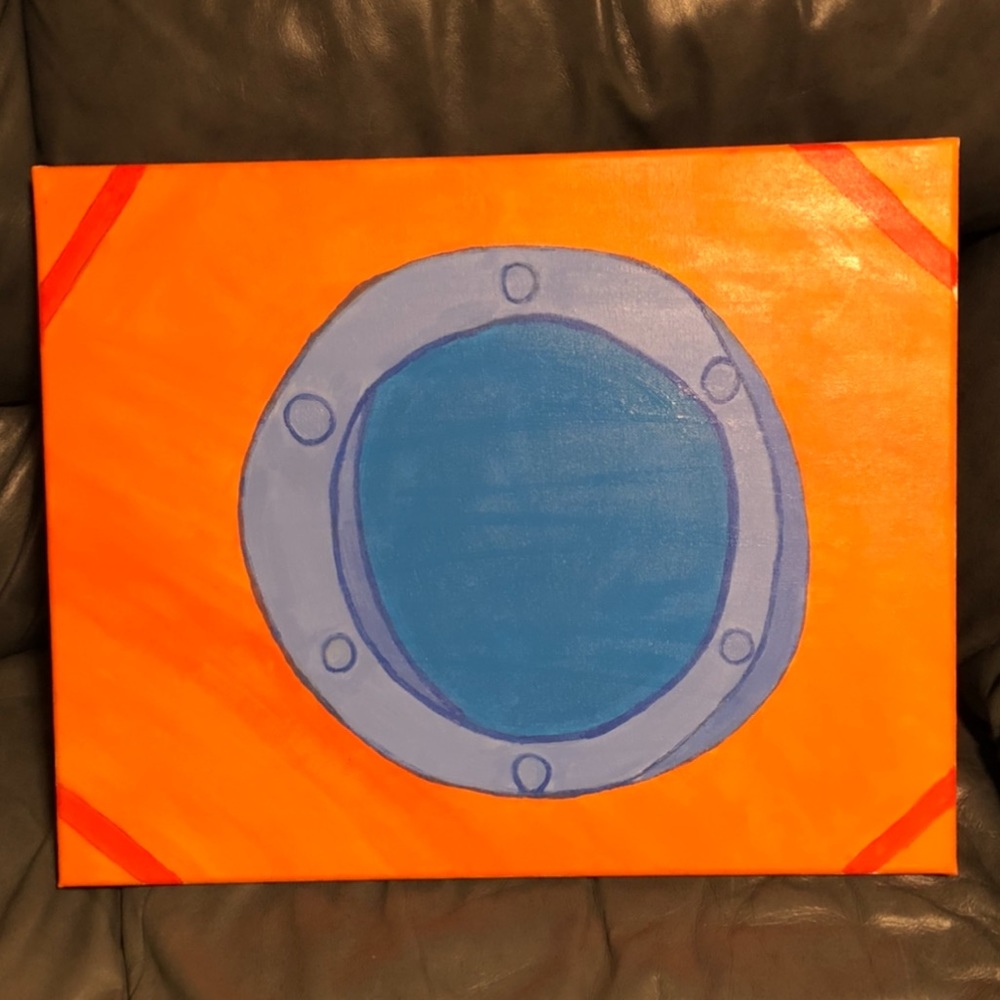 Acrylic Painting 16X20 “Spongebob’s Window”